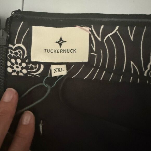 Tuckernuck Strapless Top  XXL 2XL Black Womens Posy Floral Marnie Blouse NWT - Picture 3 of 13